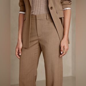 Banana Republic Siena Straight Italian Wool Pant (Camel), Size 12